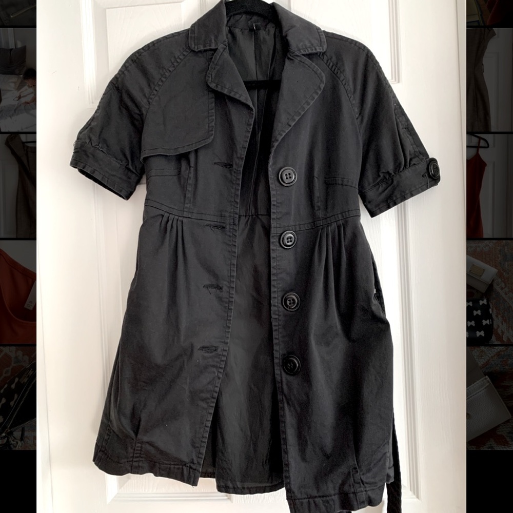 Petite trench coat (short sleeve trench coat)